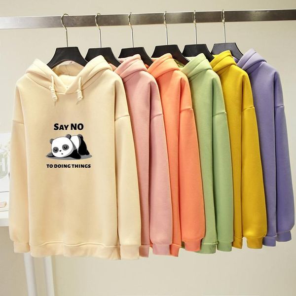 women's hoodies & sweatshirts winter hoody ladies oversize kawaii say no to doing thing letter panda graphic sweatshirt long sleeve har, Black
women's hoodies & sweatshirts winter hoody ladies oversize kawaii say no to doing thing letter panda graphic sweatshirt long sleeve har, Black