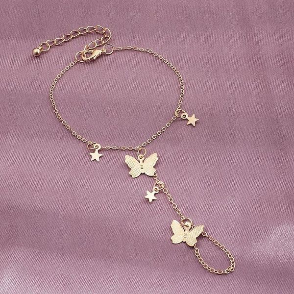link, chain cute butterfly star pendant bracelet trendy exquisite connected finger bracelets hand accessories for women gifts, Black
link, chain cute butterfly star pendant bracelet trendy exquisite connected finger bracelets hand accessories for women gifts, Black