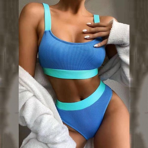 women's swimwear women bikinis swimsuits padded bra high waist briefs color block ribbed bikini set summer beachwear sports bathing sui, White;black
women's swimwear women bikinis swimsuits padded bra high waist briefs color block ribbed bikini set summer beachwear sports bathing sui, White;black