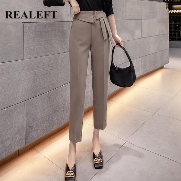 women's pants & capris realeft 2021 autumn formal women harem buttons chic high waist elegant office lady ankle-length straight pant po, Black;white
women's pants & capris realeft 2021 autumn formal women harem buttons chic high waist elegant office lady ankle-length straight pant po, Black;white