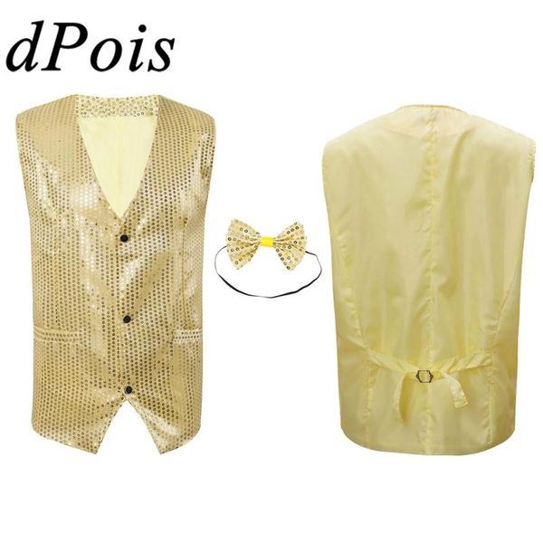 men's vests v neck single-breasted slim fit shiny sequins vest fashion male waistcoat for performance costume suits dress, Black;white
men's vests v neck single-breasted slim fit shiny sequins vest fashion male waistcoat for performance costume suits dress, Black;white