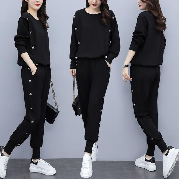 women's two piece pants spring autumn sweater leisure two-piece set fashion loose pants trousers suit ensemble femme survetement pant, White
women's two piece pants spring autumn sweater leisure two-piece set fashion loose pants trousers suit ensemble femme survetement pant, White