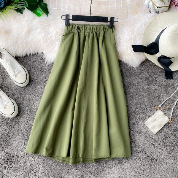 skirts green elastic waist skirt knee length summer korean style women plus size chiffon harajuku falda solid elegant 2021, Black
skirts green elastic waist skirt knee length summer korean style women plus size chiffon harajuku falda solid elegant 2021, Black