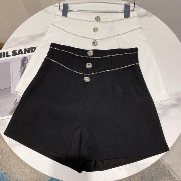 women's shorts 2021 summer double row rhinestone chain waist head elegant socialite office three-point suit women high, White;black
women's shorts 2021 summer double row rhinestone chain waist head elegant socialite office three-point suit women high, White;black