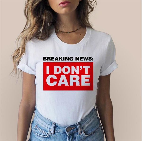 breaking news: i dont men care letter women o neck printing fashion tee white harajuku short sleeve, White;black
breaking news: i dont men care letter women o neck printing fashion tee white harajuku short sleeve, White;black