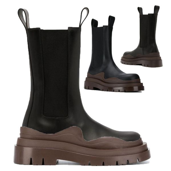 2021 AAAA+ Man Black Brown Sole Bottega boot fashion luxury Tire Leather Chelsea booties Men platform chunky shoes lady Knight High-boots designer boots 35--45, Customize
2021 AAAA+ Man Black Brown Sole Bottega boot fashion luxury Tire Leather Chelsea booties Men platform chunky shoes lady Knight High-boots designer boots 35--45, Customize