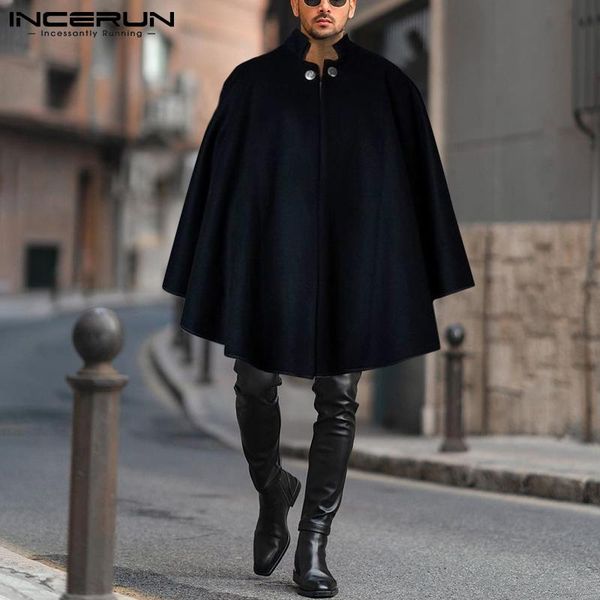 men's trench coats incerun fashion men casual cloak open stitch stand collar 2021 loose streetwear solid color ponchos cape s-5xl, Tan;black
men's trench coats incerun fashion men casual cloak open stitch stand collar 2021 loose streetwear solid color ponchos cape s-5xl, Tan;black