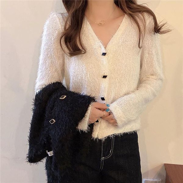 women's sweaters autumn v-neck women sweater knitted cardigan tassels slim casual basic long-sleeve pullover korean jumper street femal, White;black
women's sweaters autumn v-neck women sweater knitted cardigan tassels slim casual basic long-sleeve pullover korean jumper street femal, White;black