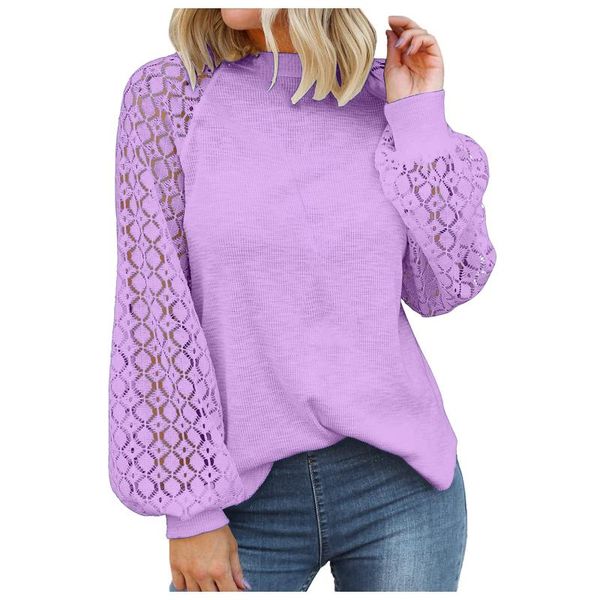women's sweaters autumn women knitted lady solid color round neck long-sleeved slim lace stitching loose casual, White;black
women's sweaters autumn women knitted lady solid color round neck long-sleeved slim lace stitching loose casual, White;black