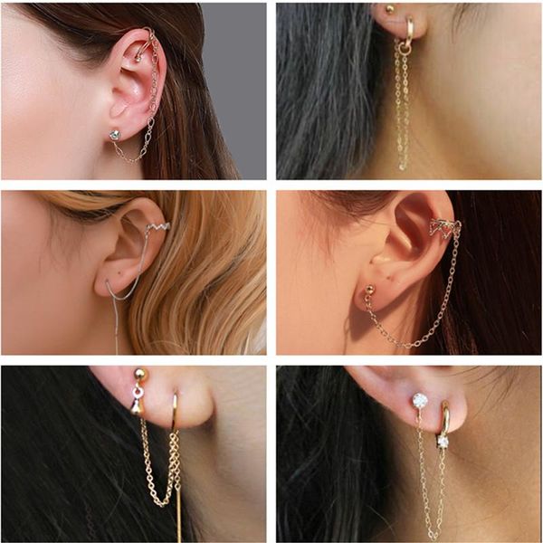 dangle & chandelier 2021 fashion tassel chain long ear line clip for women wedding gift punk style cuff earrings female jewelry, Silver
dangle & chandelier 2021 fashion tassel chain long ear line clip for women wedding gift punk style cuff earrings female jewelry, Silver