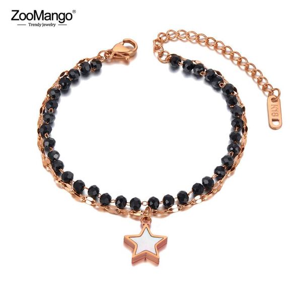 link, chain zoomango double layer stainless steel shell star charm bracelets for women bohemia black crystal link jewelry zb20218
link, chain zoomango double layer stainless steel shell star charm bracelets for women bohemia black crystal link jewelry zb20218
