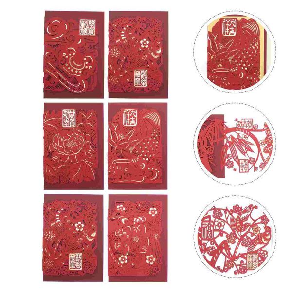 greeting cards 6pcs 2021 year blessing chinese style (mixed style) 
greeting cards 6pcs 2021 year blessing chinese style (mixed style)