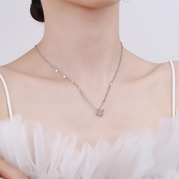 pendant necklaces women solid geometry chain necklace s925 lovers jewelry gift, Silver
pendant necklaces women solid geometry chain necklace s925 lovers jewelry gift, Silver