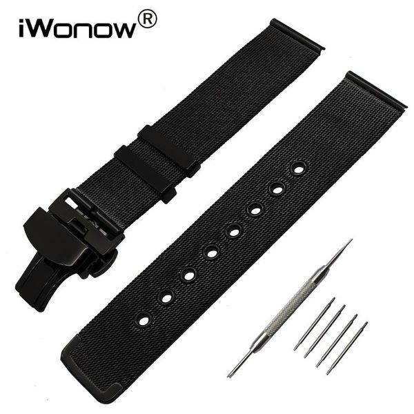 watch bands milanese watchband butterfly clasp strap 20mm for garmin vivoactive 3 withings activite steel hr 40mm stainless band, Black;brown
watch bands milanese watchband butterfly clasp strap 20mm for garmin vivoactive 3 withings activite steel hr 40mm stainless band, Black;brown