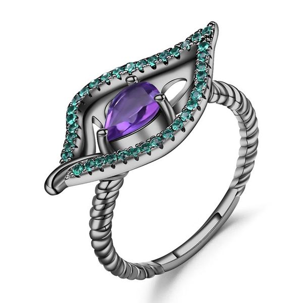 cluster rings gem's ballet natural purple amethyst leaf gemstone ring 925 sterling sliver neo-gothic vintage for women party jewelry, Golden;silver
cluster rings gem's ballet natural purple amethyst leaf gemstone ring 925 sterling sliver neo-gothic vintage for women party jewelry, Golden;silver