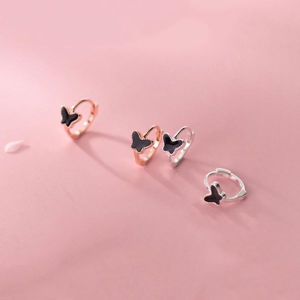 hoop & huggie real 925 sterling silver black butterfly earrings for fashion women party fine jewelry hiphop minimalist accessories, Golden;silver
hoop & huggie real 925 sterling silver black butterfly earrings for fashion women party fine jewelry hiphop minimalist accessories, Golden;silver