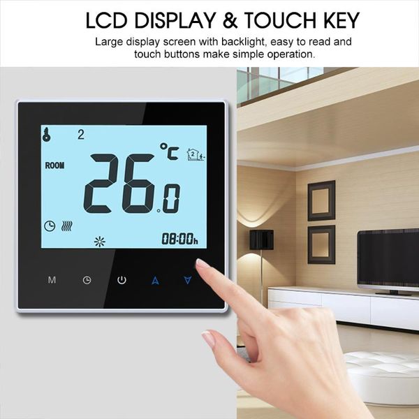 smart home control wifi thermostat for water/gas boiler temperature controller tuya app/voice echo/google
smart home control wifi thermostat for water/gas boiler temperature controller tuya app/voice echo/google