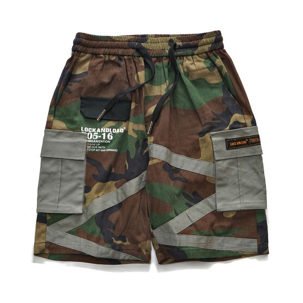 fashionable shorts multi pocket camouflage tooling men's brand contrast stitching capris summer trend loose sports pants, White;black
fashionable shorts multi pocket camouflage tooling men's brand contrast stitching capris summer trend loose sports pants, White;black