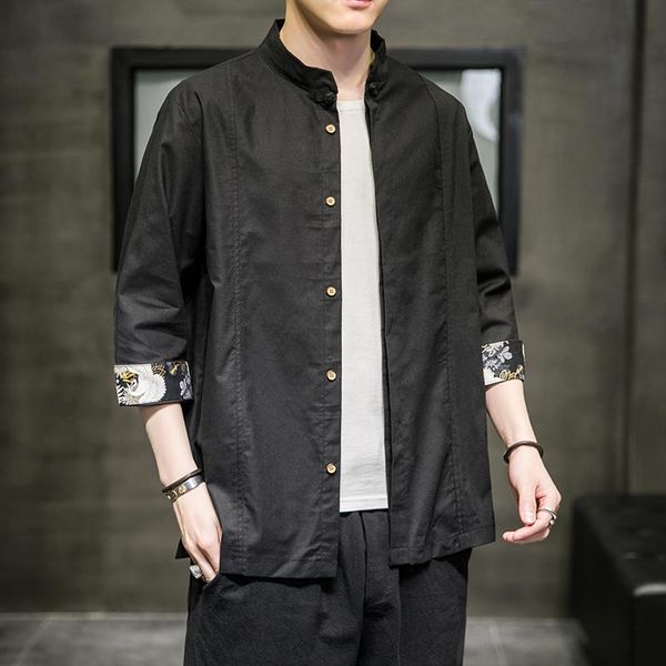 men's casual shirts 2021 summer men cotton linen tang suit chinese style shirt traditional clothes multi colors retro, White;black
men's casual shirts 2021 summer men cotton linen tang suit chinese style shirt traditional clothes multi colors retro, White;black