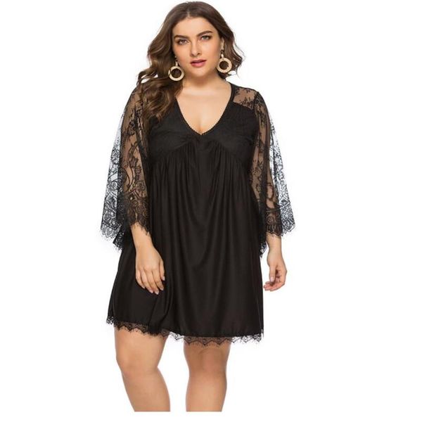 casual dresses dress vestidos femeninos long sleeve party lace plus size 5xl 4xl black women 2021 spring autumn for 3xl 2xl xl, Black;gray
casual dresses dress vestidos femeninos long sleeve party lace plus size 5xl 4xl black women 2021 spring autumn for 3xl 2xl xl, Black;gray