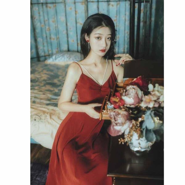 retro red boho long dress sling bareback women v neck 2021 party night elegant maxi summer dresses casual, Black;gray
retro red boho long dress sling bareback women v neck 2021 party night elegant maxi summer dresses casual, Black;gray