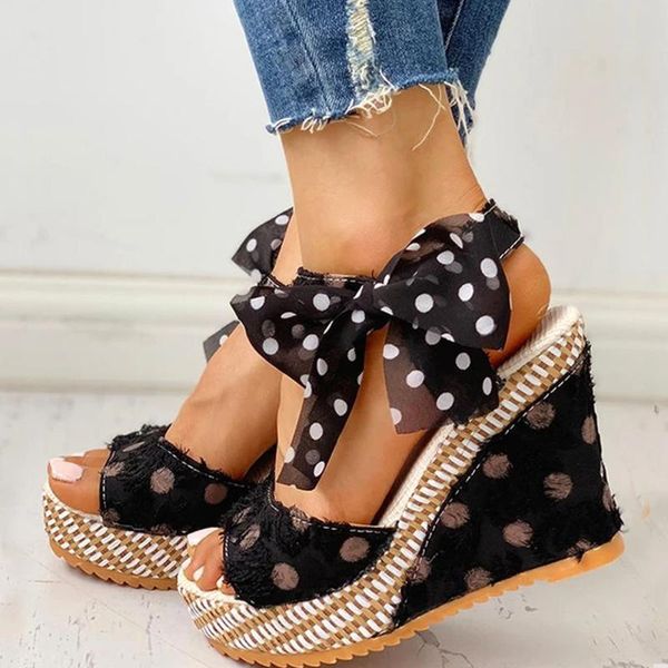 sandals super high heel wedges ankle strap lace-up polka dot platform elegant casual summer 2021 arrivals woman shoes, Black
sandals super high heel wedges ankle strap lace-up polka dot platform elegant casual summer 2021 arrivals woman shoes, Black