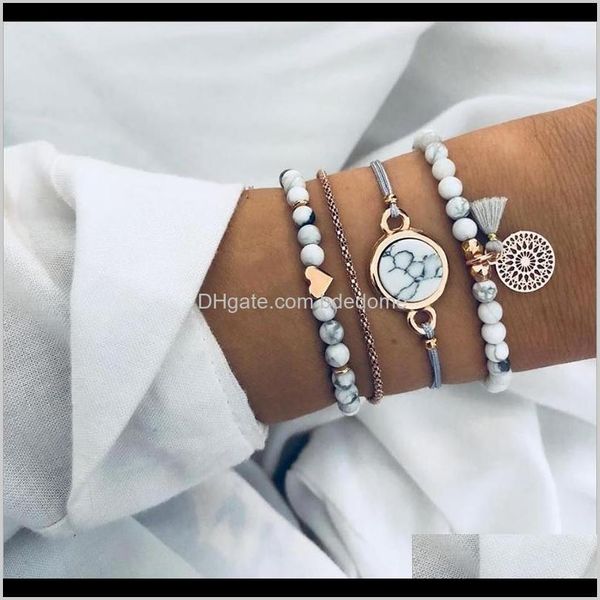 beaded, drop delivery 2021 fashion jewelry bracelets set 4pcs/set white bead strands gold heart aessory tassel charm rope bracelet with roun, Black
beaded, drop delivery 2021 fashion jewelry bracelets set 4pcs/set white bead strands gold heart aessory tassel charm rope bracelet with roun, Black