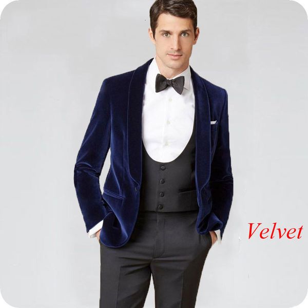 men's suits & blazers navy blue velvet men smoking wedding groom tuxedo shawl lapel tailored male 3piece slim fit jacket pants ves, White;black
men's suits & blazers navy blue velvet men smoking wedding groom tuxedo shawl lapel tailored male 3piece slim fit jacket pants ves, White;black