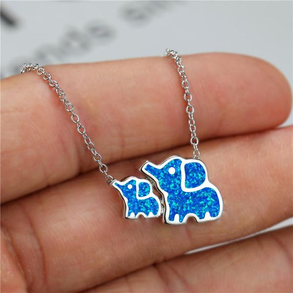 cute female double elephant pendant necklace rose gold silver color chain necklaces for women white blue opal wedding
cute female double elephant pendant necklace rose gold silver color chain necklaces for women white blue opal wedding