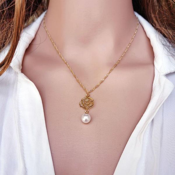 pendant necklaces flower pearl necklace women thin chain fashion jewelry trendy spring high-quality, Silver
pendant necklaces flower pearl necklace women thin chain fashion jewelry trendy spring high-quality, Silver