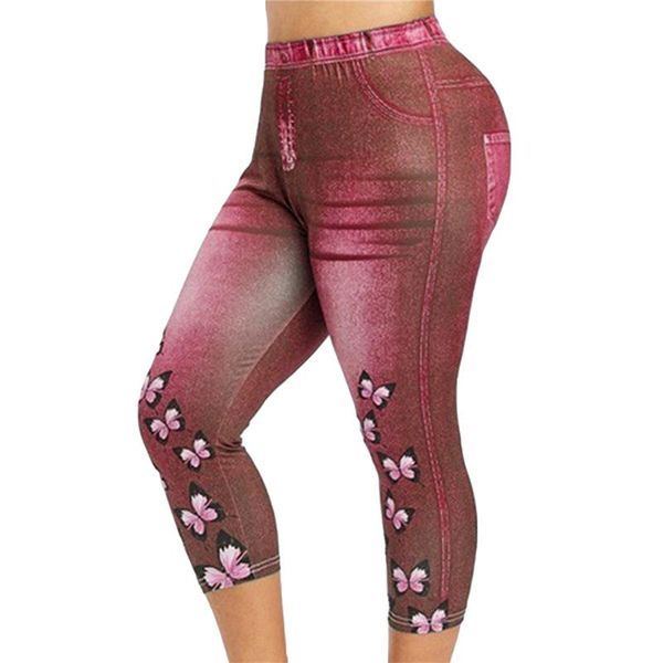 women's leggings imitation denim woman stretch butterfly printed short leggins pants summer breeches high waist perfect fit jeggings, Black
women's leggings imitation denim woman stretch butterfly printed short leggins pants summer breeches high waist perfect fit jeggings, Black