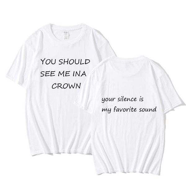 harajuku personality you shou see me ina crown letter print loose hip-hop t-shirt men and women casual fashion student tide men's t-shi, White;black
harajuku personality you shou see me ina crown letter print loose hip-hop t-shirt men and women casual fashion student tide men's t-shi, White;black