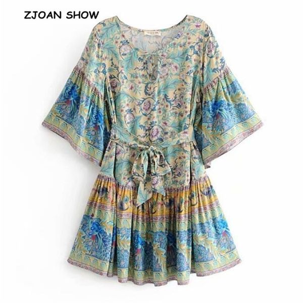 women bohemian lace up v neck location peacock floral print dress ethnic bow tide sashes short dresses femme vestido 210429, Black;gray
women bohemian lace up v neck location peacock floral print dress ethnic bow tide sashes short dresses femme vestido 210429, Black;gray
