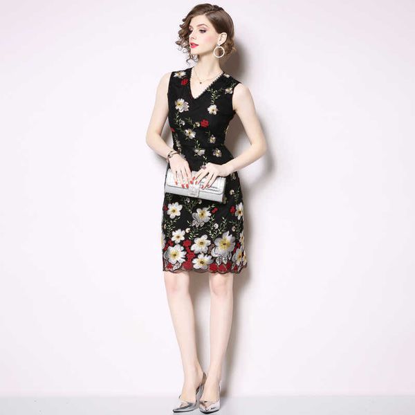 summer women floral embroidery mesh dress black casual sleeveless beauty hollow out party thin es vestidos 210529, Black;gray
summer women floral embroidery mesh dress black casual sleeveless beauty hollow out party thin es vestidos 210529, Black;gray