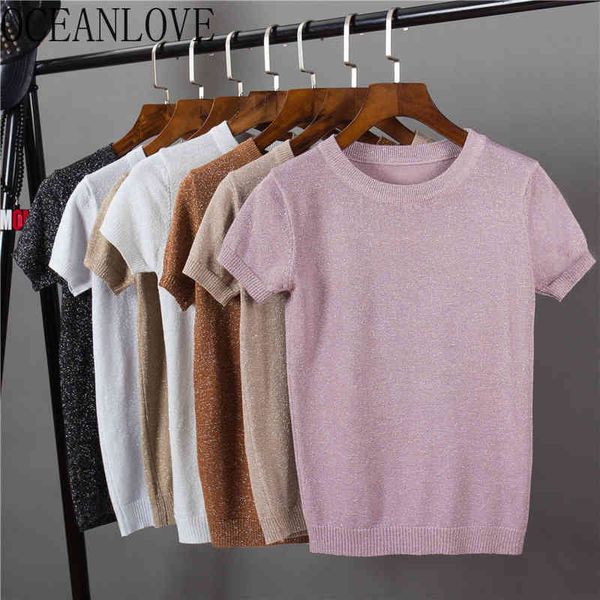 spring summer knitted shining women t shirt solid short sleeve student casual t-shirt lurex thin stretch clothes 13967 210415, White
spring summer knitted shining women t shirt solid short sleeve student casual t-shirt lurex thin stretch clothes 13967 210415, White
