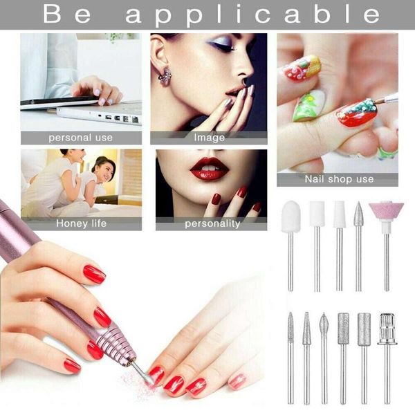 nail drill & accessories professional electric pen manicure machine portable file grinder pedicure tools set art kit
nail drill & accessories professional electric pen manicure machine portable file grinder pedicure tools set art kit