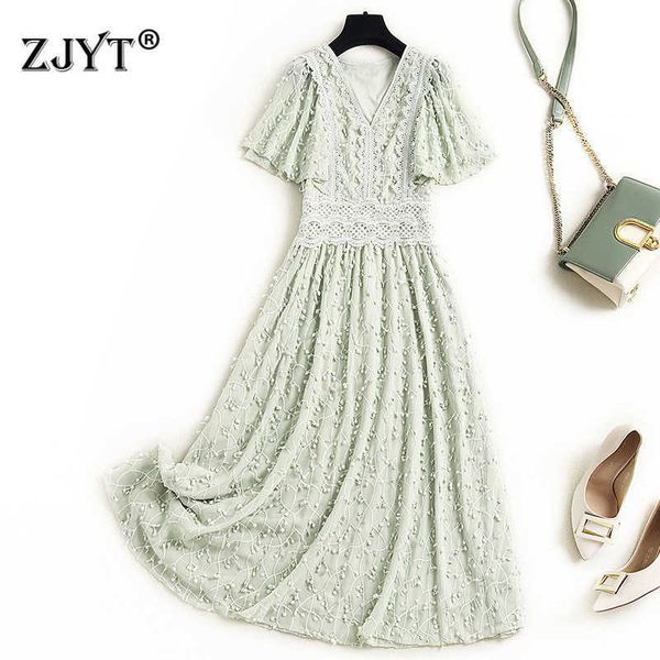women fashion designers summer short sleeve v neck embroidery chiffon dress mid calf aline holiday vestidos 210601, Black;gray
women fashion designers summer short sleeve v neck embroidery chiffon dress mid calf aline holiday vestidos 210601, Black;gray