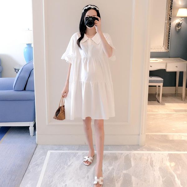 maternity dresses 8856# dress summer short sleeve solid color loose stylish for pregnant women mom, White
maternity dresses 8856# dress summer short sleeve solid color loose stylish for pregnant women mom, White
