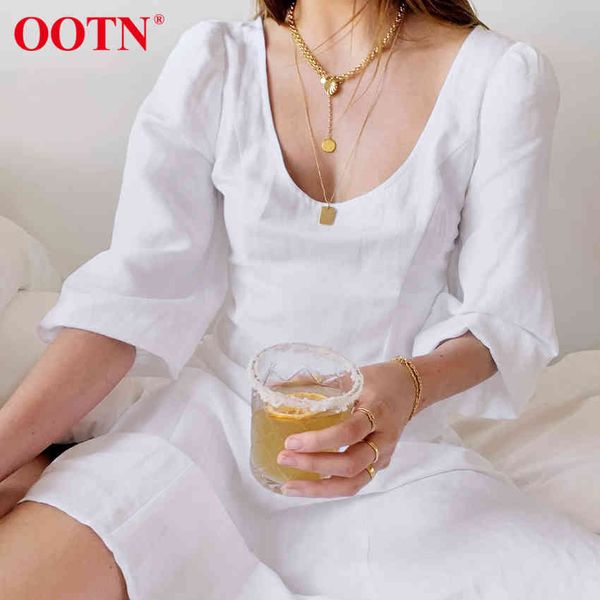 ootn u neck casual white women dress half sleeve office a line dresses ladies lantern sleeve elegant summer mini dress cotton 210413, Black;gray
ootn u neck casual white women dress half sleeve office a line dresses ladies lantern sleeve elegant summer mini dress cotton 210413, Black;gray