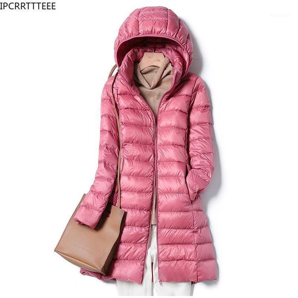 women's down & parkas 2021 women autumn winter ultra-light coat slim hooded jacket white duck female warm long, Black 
women's down & parkas 2021 women autumn winter ultra-light coat slim hooded jacket white duck female warm long, Black