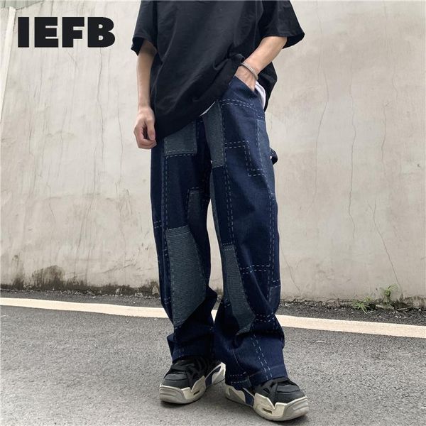 men's jeans iefb high street irregular color block spliced loose straight black 2021 casual wide leg denim trousers 9y8088, Blue
men's jeans iefb high street irregular color block spliced loose straight black 2021 casual wide leg denim trousers 9y8088, Blue