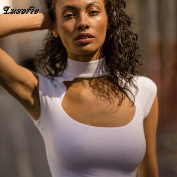 women's t-shirt lusofie white high collar short sleeve hollow out slim solid casual daily office party club
women's t-shirt lusofie white high collar short sleeve hollow out slim solid casual daily office party club