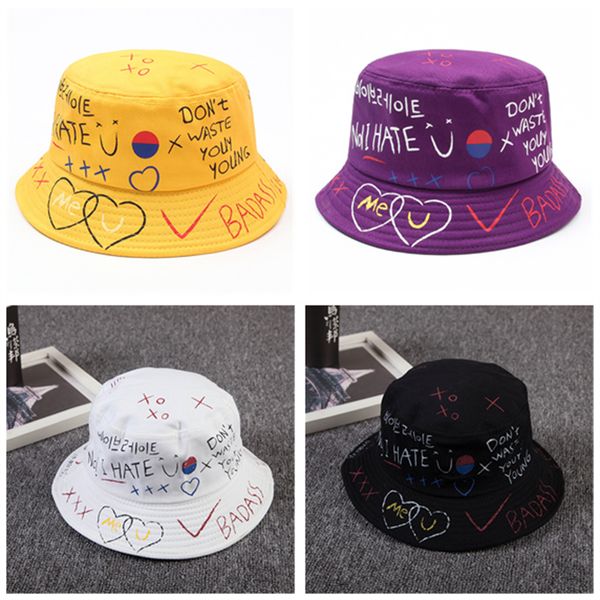 2021 hat male casual fashion fisherman hats summer korean version joker sunshade cap female street personality graffiti basin caps, Blue;gray
2021 hat male casual fashion fisherman hats summer korean version joker sunshade cap female street personality graffiti basin caps, Blue;gray