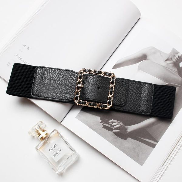 belts 2021 fashion square chain buckle elastic wide belt pu corset cummerbund strap waist female women waistband accessories, Black;brown
belts 2021 fashion square chain buckle elastic wide belt pu corset cummerbund strap waist female women waistband accessories, Black;brown