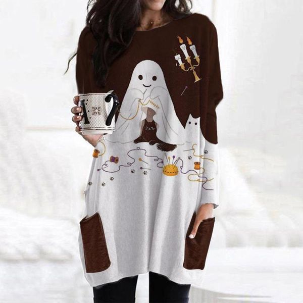 casual dresses autumn winter dress 2021 women's halloween clothes lantern ghost printing long sleeve loose vestidos female, Black;gray
casual dresses autumn winter dress 2021 women's halloween clothes lantern ghost printing long sleeve loose vestidos female, Black;gray