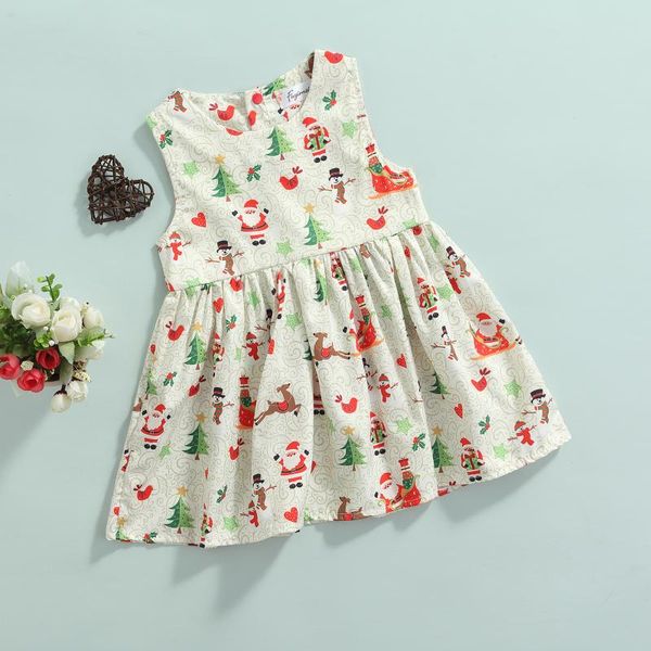 girl's dresses 2-6y christmas infant baby girls dress sweet style tree santa claus elk printing sleeveless princess tutu, Red;yellow
girl's dresses 2-6y christmas infant baby girls dress sweet style tree santa claus elk printing sleeveless princess tutu, Red;yellow