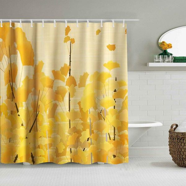 shower curtain ginkgo leaf natural beautiful autumn leaves waterproof bath liners hooks included -bathroom decorative ideas 
shower curtain ginkgo leaf natural beautiful autumn leaves waterproof bath liners hooks included -bathroom decorative ideas