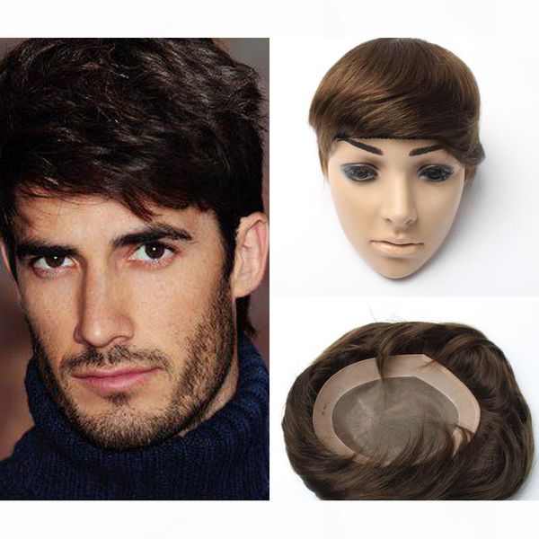 6x8inch 7x9 inch 8x10inch super durable thin skin mens toupee,mono base men hair wig, hair prosthesis with indian remy hair wigs for men, Black
6x8inch 7x9 inch 8x10inch super durable thin skin mens toupee,mono base men hair wig, hair prosthesis with indian remy hair wigs for men, Black