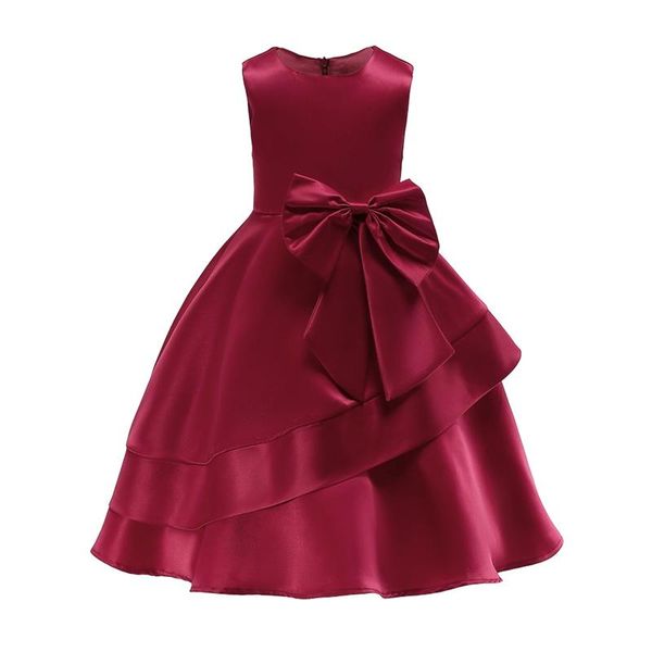 girl's dresses burgundy mid-length style girl wedding dress robe princess with a bow, Red;yellow
girl's dresses burgundy mid-length style girl wedding dress robe princess with a bow, Red;yellow