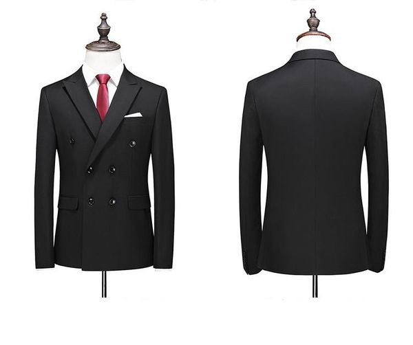 men's suits & blazers large size double-breasted suit three-piece business formal dress slim fit wedding groom, White;black
men's suits & blazers large size double-breasted suit three-piece business formal dress slim fit wedding groom, White;black